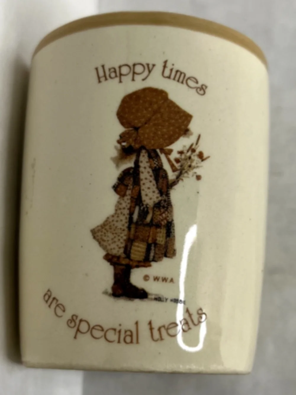 VINTAGE Holly Hobbie Votive Candle 